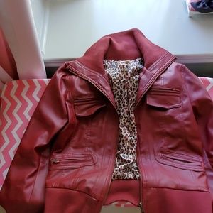 Faux leather jacket